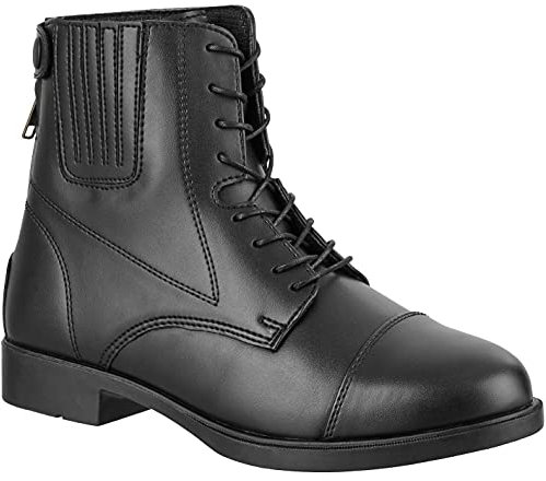 RL24 - Winter Jodhpur Reitstiefelette COMPANION BZ Lace Kunstleder schwarz 39