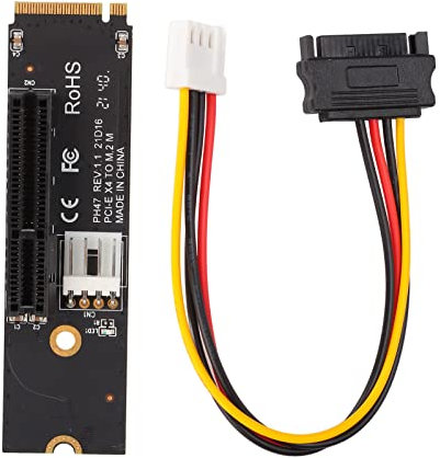 PCI-E Riser Express Cable NGFF M.2 to PCIe 3.0 X4 Adapter Card Support M.2 M-Key 2260/2280 M.2 SSD NGFF/M.2 to PCIE X4 Riser Card for Bitcoin Miner Computer PC