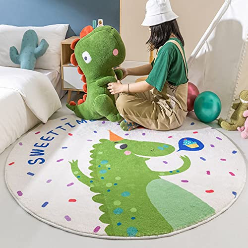 Kinderteppich Rund Waschbare Teppich Groß fürs Babyzimmer Kleinkinderzimmer Wohnzimmer Schlafzimmer Bereich Kinderteppiche Runden Teppiche Flauschige Matte Kinder Schutzmatten Kindermatte 100 cm
