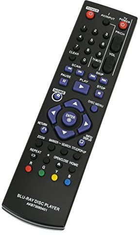 AKB73095401 Remplacement de la télécommande Convient pour LG Lecteur DVD Blu-Ray BD640 BD640C BD630 BD555 BD630C BD611