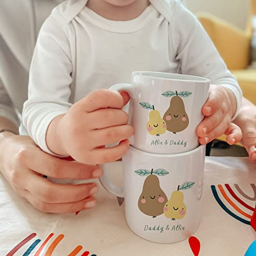 Personalised Matching Family Mug | Funny Mummy and Baby Cute Mini Universe Fruits | Mama and Me Matching Gift | Mum Toddler Children Present