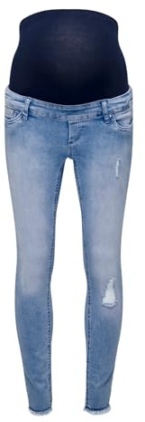 ONLY Damen Skinny Jeans Offener Saum Blau X_L/32 | Skinny Fit, Knöchellang, Casual, Bei max. 40 grad waschen