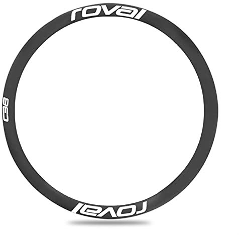 Fahrrad-Radaufkleber R-O-V-A-L C38 Scheibenbremse Bike-Aufkleber Anzug für 38mm Felgen Tiefenabziehbilder Fahrrad Radfahren Rad Rim Aufkleber für Zwei Radaufkleber (Color : Bright White)