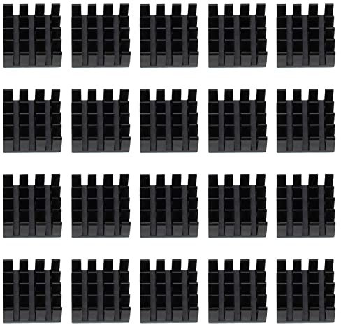 Create idea 20 Stück Aluminium Kühlkörper 14 x 14 x 7 Mm Kühler 3D-Druckern IC Chipsatz Elektronik RAM Computer Chip Komponente