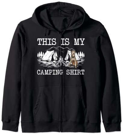 Lagerfeuer Irish Wolfshund Dog This Is My Camping Kapuzenjacke