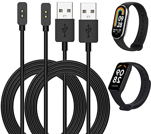 HOMTERN 2-Pack Charger for Xiaomi Smart Band 9/Band 9 Pro/Band 9 Active,Band 8/Band 8 Pro/Band 8 Active,for Redmi Watch 5/5 Active/5 Lite,3.3ft 100cm Chip Protection USB Charging Cables