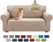 XINEAGE Sofabezug 2 Sitzer, High Stretch Sofaüberwurf für Wohnzimmer, Moderne Sofaüberzug, Jacquard Sofa überzug für Hunde, Haustiere, Rutschfester Sofa Cover (2 Sitzer, Khaki)