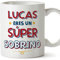 MUGFFINS Tazas Personalizadas para SOBRINO - En Español - Eres Súper - 11 oz / 330 ml - Regalo personalizable original y divertido