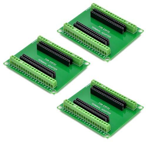 GERUI 3 Stück ESP32 Breakout Board,38Pin Entwicklungsboard, mit Wireless WiFi Bluetooth Chip ESP-WR0OM-32 Mikrocontroller Entwicklungsboard