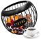 Deamos Coffee Pod Holder,Large Capacity Coffee Pod Organizer,Metal Coffee Pod Storage,Coffee Bar Accessories,Coffee Station Organizer for Kitchen Coffee Bar Office (black*1)