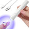 Mini UV Lamps for Gel Nails - White UV Light for Gel Polish - Rechargeable USB Nail Dryer for Gel Nail Stickers - Handheld Flash Cure Nail Lamp with Key Switching 45s/60s