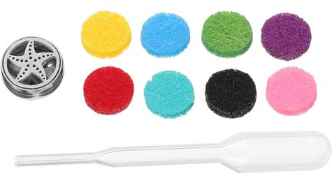 HOMSFOU Aromatherapie Clip Aromatherapie Pad Medaillon Duft Clip Dekorkragen Aroma Medaillon Ätherisches Öl Pad Medaillonhalter Aromatherapie Medaillon Für Maske Edelstahl Aroma
