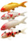 YARNOW 4 Pièces Modèle de Koi simulé Faux Poisson pour Bassin Figurine Flottante Poisson Koi Modèle de Carpe en PVC Décoration d'aquarium en Carpe Faux Poisson décoratif décor Compact