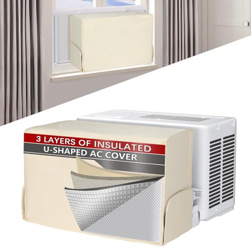 50,5 cm L x 35,6 cm H x 18,1 cm T Innenraum-Klimaanlagenabdeckung für Midea U-förmige Fensterklimaanlage 8000/10000/120000 BTU, 3-lagige Isolierung, AC-Abdeckung für Midea,