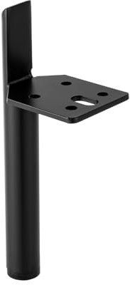 4 Pièces 15 cm Pieds de Meuble Salle de Bain Pied Vis Reglable Métal Table Basse Noir Hauteur Ajustable pour Meubles Canapé Bureau Cuisine Armoires
