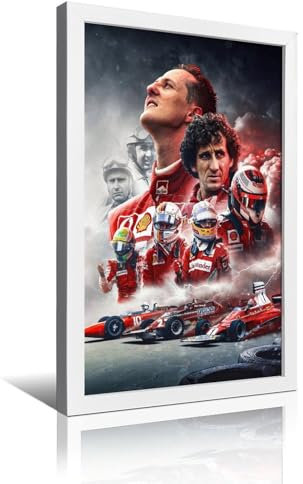 HKLOPUY Poster, Motiv: F1-Legenden, Michael Schumacher, dekoratives Gemälde, Leinwand, Wandposter und Kunstdruck, moderne Familienschlafzimmer-Dekoration, Poster, 20 x 30 cm
