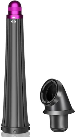 Dxyue 0.78-1.4in/20-36mm langer Lockenstabaufsatz für Dyson Supersonic Haartrockner HD01/ HD02/ HD03/ HD04/ HD07/ HD08/ HD15/ HD16, Lockenstabaufsatz mit Adapter, rosarot