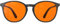 Bloomoak Blaulicht Brille, Gaming Retro Runde Brillen, lindern Augenmüdigkeit und verbessern den Schlaf, geeignet für Bildschirme (Amber - 99% - Schwarzer Retro-Rahmen(Pin Arm), Orange - Night)