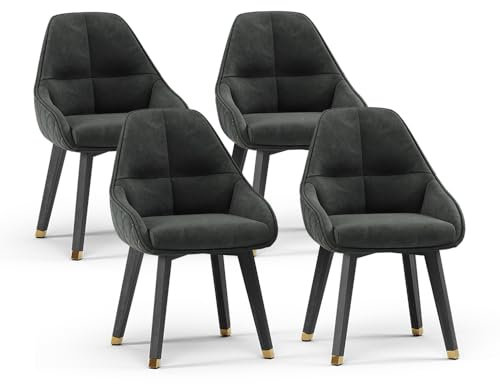 Vicco Esszimmerstuhl Goldamo, Stuhl, Anthrazit, 53 x 55.5 cm 4er-Set