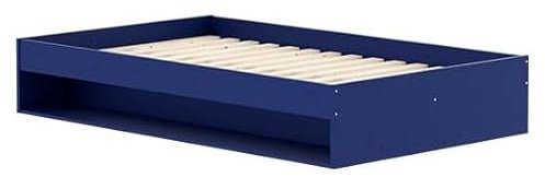 Flexa Grow Kinderbett 120x200 cm aus Massivholz | Montessori Bodenbett & Doppelbett mit Regal | Holzbett für Kinder & Jugendliche | FSC-zertifiziertes Bettgestell | Skandinavisches Design Bett