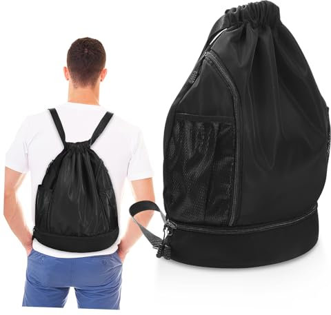 Abaodam Sportrucksack Mit Kordelzug Oxford Gewebe Schuhfach Leicht Fitness Basketball Outdoor