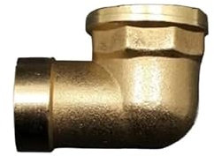 Brass 90 Degree Elbow DN15 1/2 Female to 3/4 Female Reducer Pipe Fitting Adapter Coupling Connector