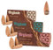 36 x Organic Goodness Rückfluss-Räucherkegel aus natürlichen Zutaten | 3 Sorten, je 12 Kegel, Wasserfall Effekt aus Indien (Palo Santo, Weißer Salbei, Weihrauch)