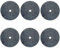 Bertoni Unkraut-Schutzscheiben 6er-Set – Umweltfreundliche Mulchscheiben aus recyceltem PET-Filz – Wasser- & Luftdurchlässig – Pflegeleicht & Langlebig – Grau (Durchmesser: 60 cm)