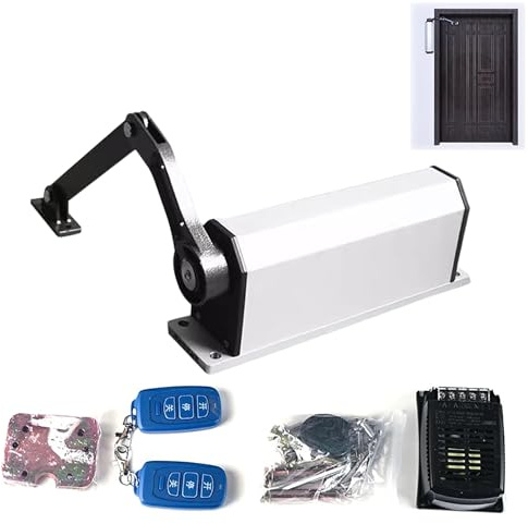 Ferme-portail électrique pour usage domestique et commercial – Ferme-porte automatique avec télécommande – Amortisseur à fermeture douce pour un fonctionnement fluide sur le côté