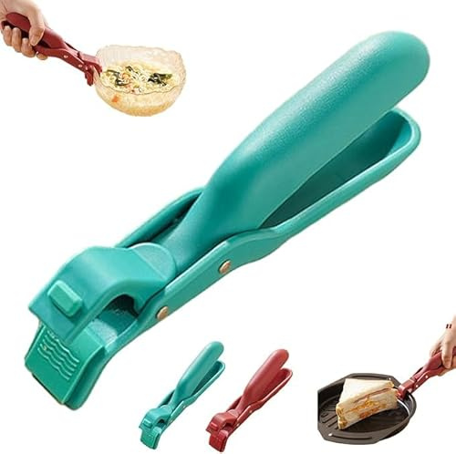 Hot Plate Grippers,Multi-Purpose Silicone Non-Slip Heat Insulation Anti-Scald Clip,Anti-Scald Bowl Holder Clip,for Kitchen Dish Bowls of Different Sizes (1, Green)