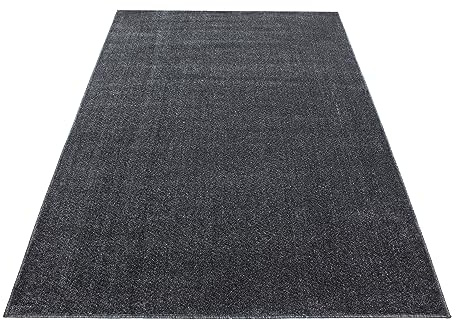 KADIMA DESIGN Teppich Kurzflor Unifarben Elegant Pflegeleicht Modern Waschbar Strapazierfähig Langlebig Grau 160x230 cm Wohnzimmer Esszimmer Oeko-TEX Zertifiziert | Main