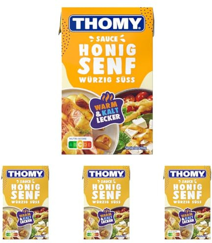 THOMY Honig Senf Sauce, 250ml Combiblock, 4er Pack (1 x 250ml)