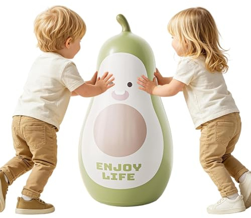 Punching-boll uppblåsbar för | Anti-stress-spel fruktdesign 65 cm | Punching-boll för med pump, från 3 år för pojkar och flickor inomhus och utomhus lek för hem boxningsträning