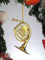 MindaMusic Hängendes Musikinstrument-Ornament, französisches Horn, Goldfarben, Messing, Hängend, Weihnachtsschmuck, Feierliche Anlässe