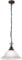 Reality Leuchten Pendelleuchte Country R30871024 Metall rostfarbig, Schirm alabasterfarbig weiß, exkl. 1x E27, 15,5 x 15,5 x 130 cm