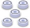 Cympad Bianco Chromatics Foam Cymbal Pad Set - Rondelle in schiuma a memoria di forma ad alta densità per migliorare il suono e la durata, adatte a tutti i supporti per piatti - 40/15mm