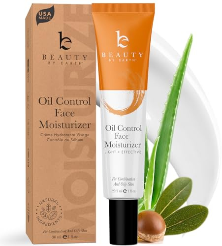 Beauty By Earth Facial Moisturizer Organic & Natural tägliche Gesicht Feuchtigkeitscreme für empfindliche, fettige oder Combo-Haut; Light & Soothing; Anti-Aging und Anti-Falten für Männer und Frauen