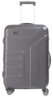 travelite 4-Rad Koffer Größe M mit Dehnfalte + TSA Schloss, Gepäck Serie VECTOR: Robuster Hartschalen Trolley in stylischen Farben, 072048-04, 70 cm, 79 Liter (erweiterbar auf 91 Liter), anthrazit