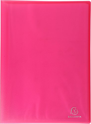 Exacompta - Réf. 85465E - 1 Protège-documents Chromaline - 40 pochettes cristal lisse - 80 vues - pour A4 - dim 24 x 32 cm - couverture en polypro translucide semi-rigide - couleur rouge