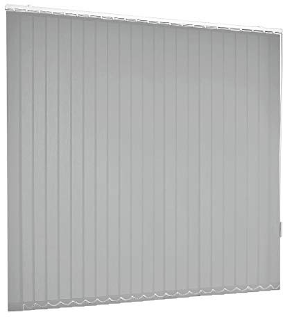 Lamellenvorhang Vertikaljalousie Grau Hellgrau Lamellen Fenster Rollo Breite 100-250 cm Höhe 150-250 cm Vorhang Flächenvorhang Schiebevorhang Streifenvorhang blickdicht halbtransparent (110 x 190 cm)