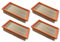 Lot de 4 filtres plissés plats pour Kärcher d'origine NT 25/1 Ap, NT 35/1 Ap, NT 35/1, NT 45/1, NT 55/1, NT 361, NT 561, NT 611 Tact, Te, M, Eco remplace le modèle d'origine 6.904-367.0