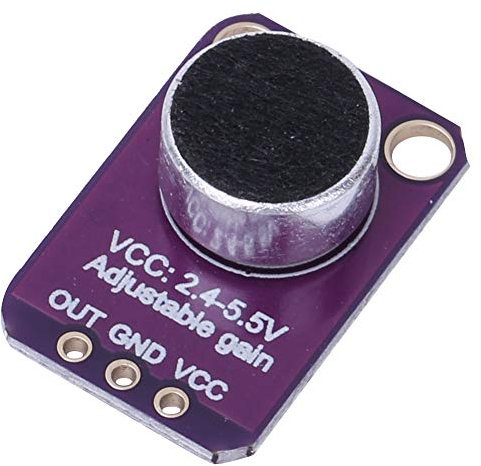 Garosa Módulo Amplificador de Micrófono de 2.4V a 5.5V, MAX4466 Excelente Fuente de Alimentación Rechazo de Ruido Micrófono Preamplificador Sensor de Sonido