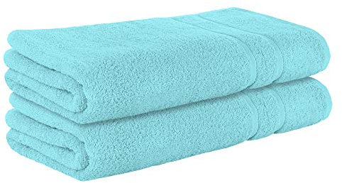 StickandShine 2er SET Premium Frottee Saunatuch 80x200 cm in türkis in 500g/m² aus 100% Baumwolle
