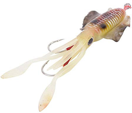 Esca da pesca artificiale morbida, polpo UV Occhi luminosi 3d Esca realistica Esca Attrezzatura da pesca Attrezzatura da pesca(1#)
