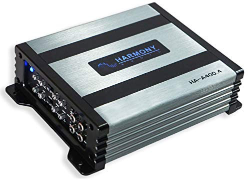 Harmony Audio HA-A400.4 Car Stereo Alloy Amp 4 Channel 800W Full Range Speaker or Sub Amplifier