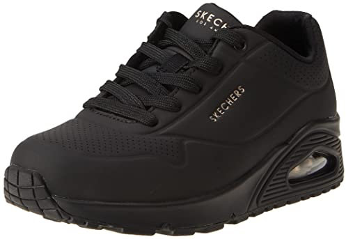 Skechers Women's Uno - Stand on Air Sneaker, Black, 6.5 UK Wide
