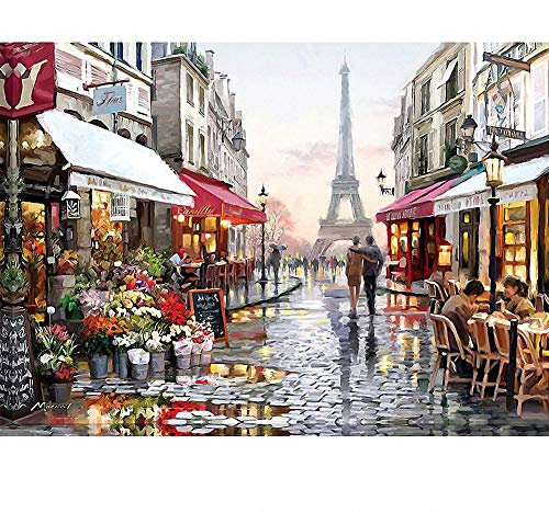 1000 Stück Puzzle - Romantic Paris - Erwachsene Teenager Kinder Puzzle Großes Puzzle Spielzeug Geschenk Pädagogisch Intellektuell Dekomprimieren Spaß Familienspiel