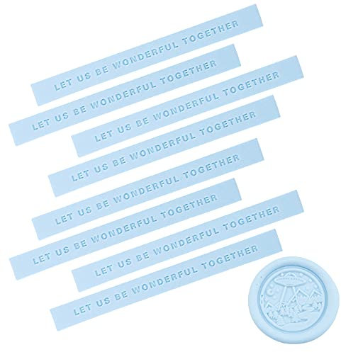 craspire 8PCS Versiegeln von Wachsstäbchen Ohne Dochte Ideal Für Hochzeitseinladungen, Kartenumschläge, Schneckenpost, Weinpakete, Geschenkverpackung (Hellblau)