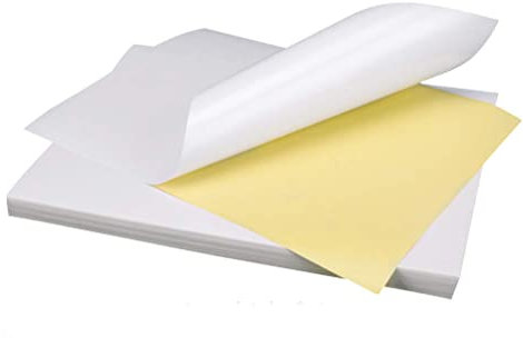 A4 Aufkleber Papier,50 PCS Aufkleberpapier für Drucker Hochglanz Druckpapier Selbstklebendes Etikett mit Klebriger Rückseite Vinyl für die Herstellung von Etiketten Tintenstrahldrucker Bürobedarf