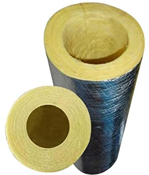 TRGCJGH Coquille De Tube en Laine De Verre, Tuyau D'isolation De Tuyau De Vapeur en Laine De Roche, Feuille D'aluminium Autocollante, Matériau D'isolation Thermique,5.2in*2in